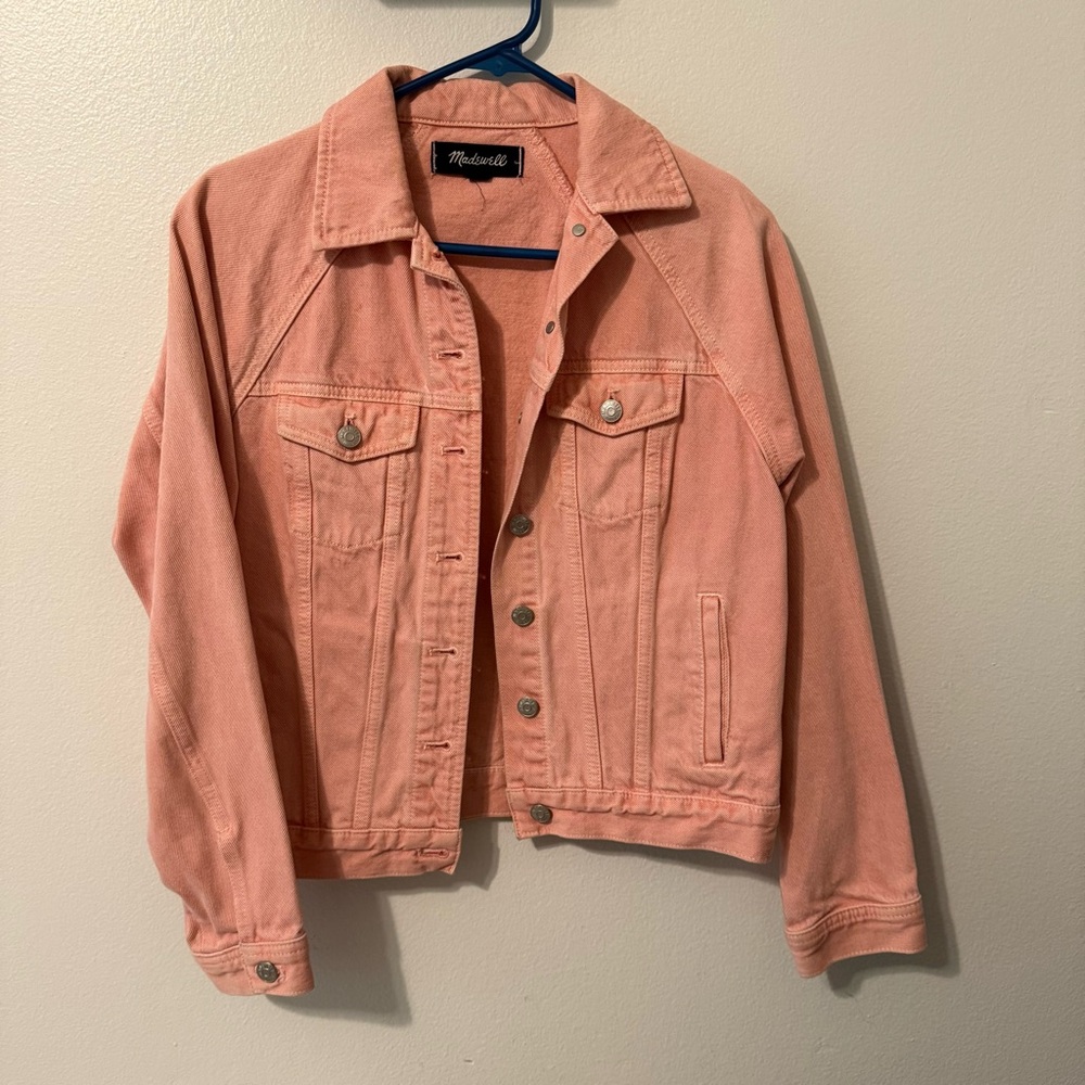 ❤️ Madewell Pink Boyfriend Fit Jean Jacket